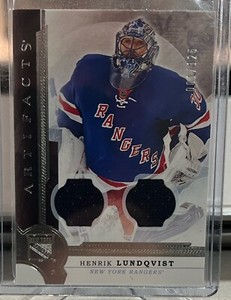 HENRIK LUNDQVIST 2016-17 Upper Deck Artifacts Dual Jersey 001/125