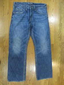 Silver Jeans Men 32x32 Gordie Bootcut Stretch Lightwash Whisker Workwear Utility - Picture 1 of 6