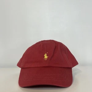 Polo Ralph Lauren Little Kids Girls Small Pony Logo Chino Ball Cap Red 2T-4T - Picture 1 of 8
