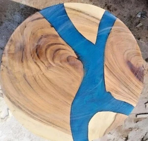 Made To Order Round Epoxy Table Resin Table Handmade Acacia Wooden Furniture - Picture 1 of 8