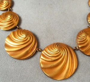 VINTAGE 1930'S SIGNED ART DECO NECKLACE BY MAURICE OF HOLLYWOOD - USA - Picture 1 of 6