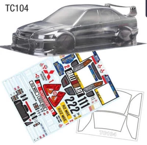TC104 Mitsubishi Evo 5 Shell 190mm Tamiya Chassis TT01 TT02 TL01 TA03 - Bild 1 von 2