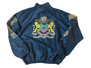 VINTAGE Surf Style New Orleans Windbreaker Navy Jacke Pullover Herren 90s OS - Bild 1 von 14