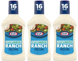 Kraft Gurke Ranch Salatdressing, 16 Unzen (3 Flaschen) cremig frisch Zesty - Bild 1 von 4