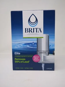 BRITA Elite Chrome Faucet Mount Filtration System Water Purification - - Picture 1 of 5