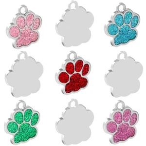 Shiny Aluminum Paws PET ID Tag Engraved Custom CAT DOG Collar Tag | Best Quality - Picture 1 of 3