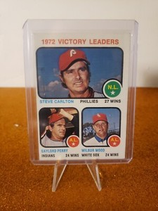 1973 Topps '72 Victory Leaders Steve Carlton, Gaylord Perry, Wilbur Wood #66