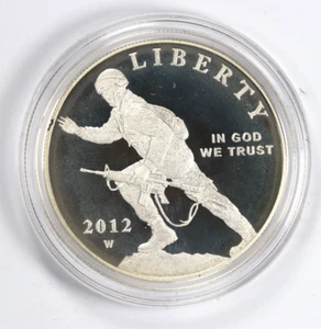 2012-W Infantry Soldier Silver Proof Commemorative Dollar with Box - Picture 1 of 3
