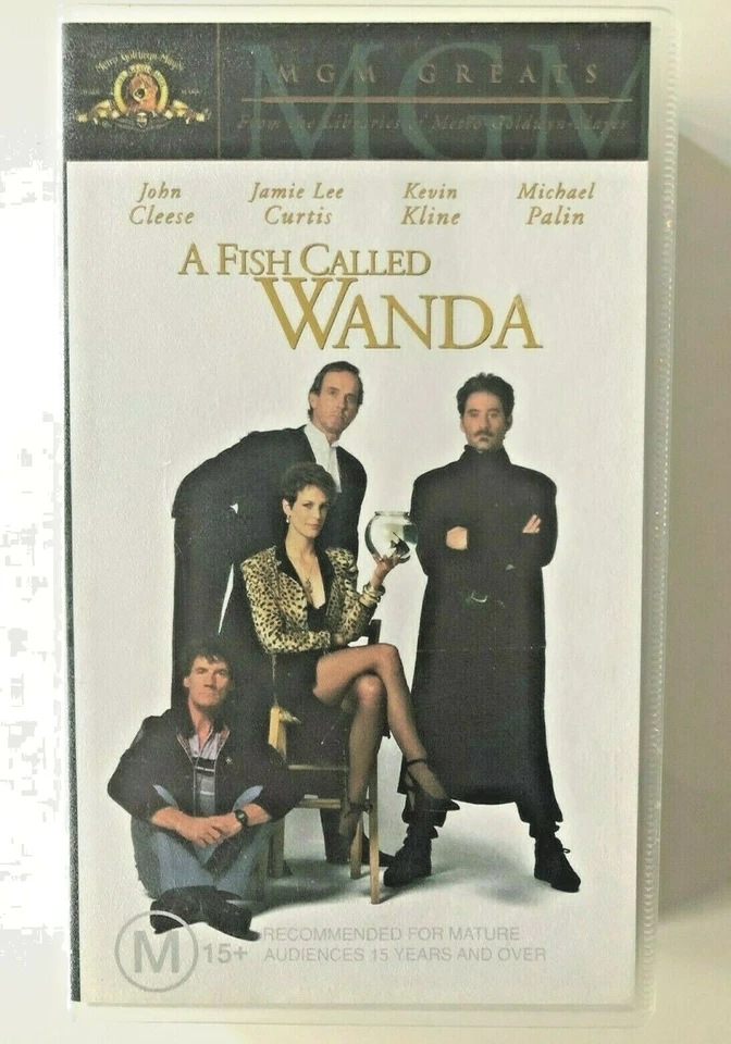 a Fish Called Wanda John Cleese Kevin Kline & PAL VHS Video