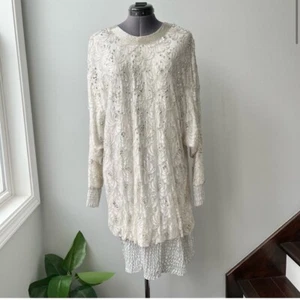 Vtg Judith Ann 80s Does 20s GATSBY Victorian LACE FLAPPER party DRESS os - Picture 1 of 12