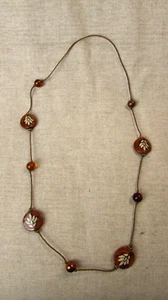 Pretty Bead On Leather Thong Necklace - Picture 1 of 7