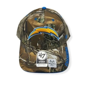 '47 Los Angeles Chargers MVP Realtree Camo Frost Adjustable Strap Hat Dad Cap - Picture 1 of 5