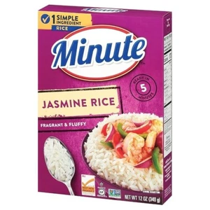 Minute Jasmin Reis, Instant Jasmin Reis für schnelle Abendessen Mahlzeiten, 12 Unzen Box - Bild 1 von 5