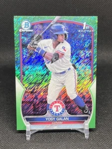 2023 Bowman Chrome Yosy Galan Prospects Green Shimmer Refractor 1st /99 - Bild 1 von 2