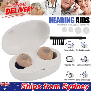 Invisible Hearing Aids Rechargeable Hearing Aids Mini Sound Enhancer Amplifier - Picture 1 of 16