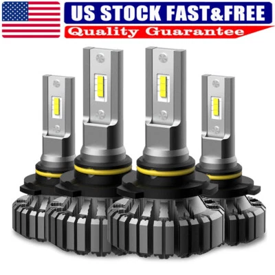 AUXITO Xenon White 9005 9006 LED headlight bulbs 40000LM Combo Replace Halogens Foto 1 de 4
