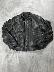 Vintage Harley Davidson Leder schwarz Biker Jacke 90er Motorrad Reißverschluss Gr. 44 - Bild 1 von 17