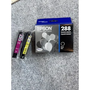 3 Genuine Epson 288 Black Yellow & Magenta Ink Cartridges SEALED - Picture 1 of 7