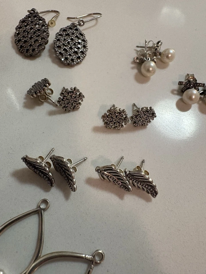 Nuevo Auténtico Lote de Pendientes Pandora Plata de Ley Foto 1 de 4