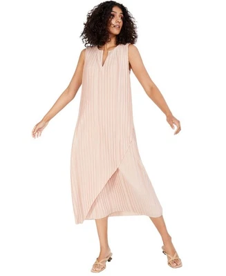 Vestido midi plissado feminino Alfani (argila nua, X-Grande) - Imagem 1 de 4