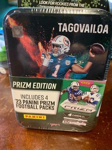 2023 Prizm PRIZM Edition Tin (4 Packs) Brand New Factory Sealed Tua Tagovailoa - Picture 1 of 2