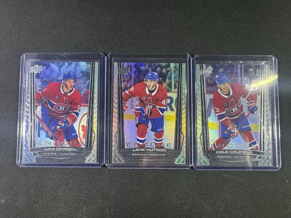 ЛОТ ТОВАРОВ IVAN DEMIDOV, COLE CAUFIELD, LANE HUTSON 2025-26 UD СЕРИЯ 1 НА БИС - Изображение 1 из 4