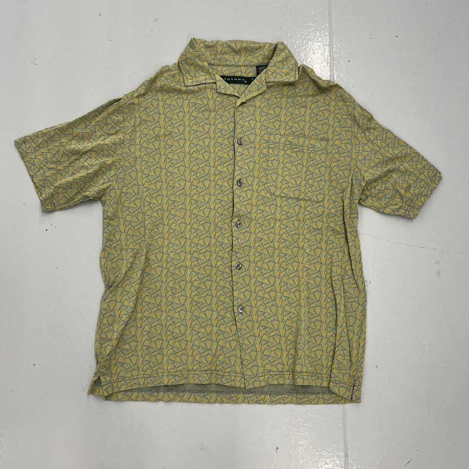 Camisa abotonada vintage años 90 Tundra Canadá patrón verde años 90 Foto 1 de 3