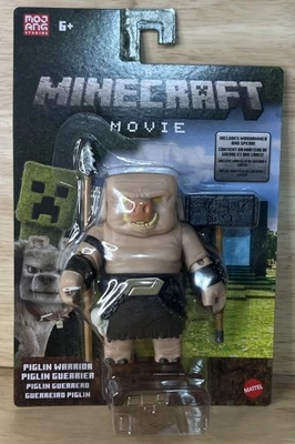 Una película de Minecraft Piglin Warrior Warhammer y Spear 4" Figura Mattel Juguete 2025 Nuevo Foto 1 de 2
