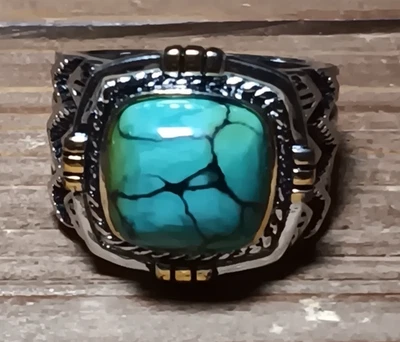 Anillo Stauer Turquesa Matrix Hombre Talla 9 Foto 1 de 4