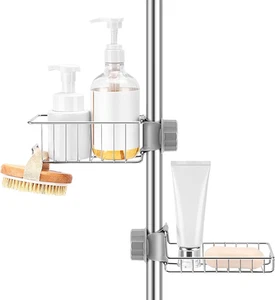 Stainless Steel Clawfoot Tub Caddy - Shower Shelves & Soap Holder - Picture 1 of 12