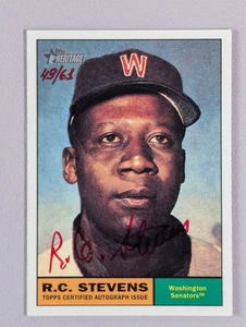 2010 Topps Heritage - Real One Autographs Red Ink Auto R.C. Stevens ROA-RCS #/61 - Picture 1 of 3