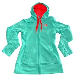 The North Face Hoodie Jacke Damen Small Mintgrün Orange Full Zip Taschen - Bild 1 von 14