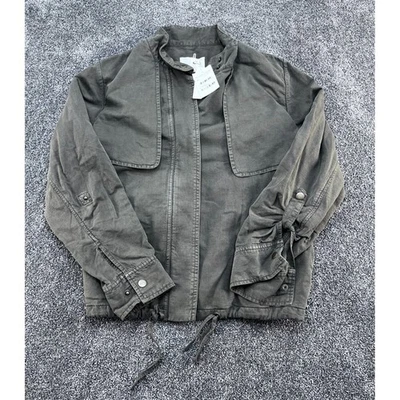 Nueva Chaqueta Caslon Verde Ejército Cremallera Talla Pequeña Mediana Nueva con Etiquetas Foto 1 de 4