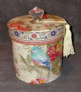 Pooch & Sweetheart Bath Tissue Holder Blue Bird Garden Box Punch Studio - Picture 1 of 13
