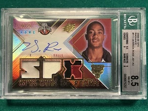 /25 Derrick Rose 2008-09 SPx Radiance #111 Jersey Parche Automático RC #111 BGS 8.5 10 - Imagen 1 de 2