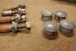 VINTAGE DELTA MILWAUKEE ROCKWELL JET LOCK FENCE RAIL MOUNT HARDWARE & END CAPS - Picture 1 of 6
