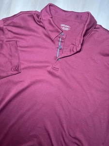 UNTUCKit Para Hombres 3XL Damaschino Manga Larga Polo Ajuste Reg Borgoña Rojo Algodón - Imagen 1 de 8