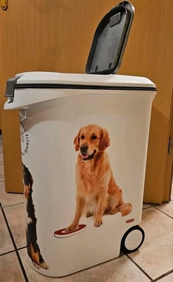 Cuver Hundefutterbox Hundefutterbehälter 54 Liter aufklappbar - wenig gebraucht - Bild 1 von 4