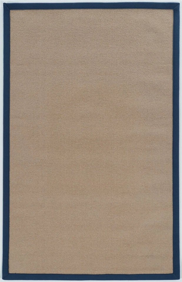 Linon Athena Machine Tufted Wool 4'x6' Rug in Cork and Blue - Image 1 of 4