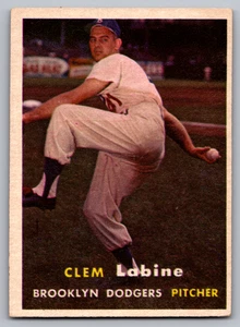 1957 TOPPS #53 CLEM LABINE BROOKLYN DODGERS - Picture 1 of 3