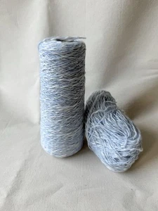 100% Cashmere Slub Yarn Fingering Weight Light Blue 165 Grams - Picture 1 of 4