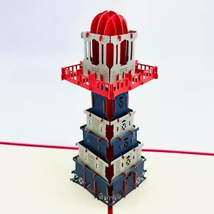4 for $12.99 Mix & Match 3D Pop Up Greeting Card Birthday Thankyou Light House - Picture 1 of 4