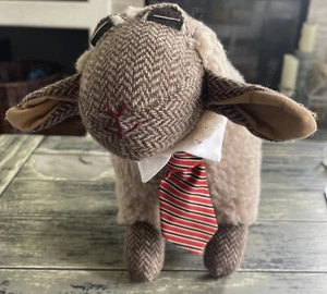 1984 VINTAGE PLUSH lamb international tan new england tie sheep 12.5” - Picture 1 of 8