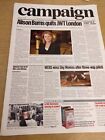 Campaign Newspaper 5th September 2008, Alison Burns Quits JWT London -B167