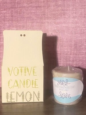 Vela votiva de aromaterapia de limón hecha a mano - Paquete de seis Foto 1 de 2
