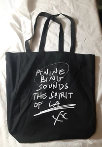 Anine Bing Therapy Sounds the Spirit of LA Tote bag Black & White 15"x15" - Picture 1 of 5