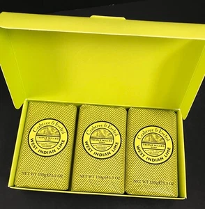CRABTREE & EVELYN WEST INDIAN LIME 3 TRIPLE MILLED SOAP BARS 5.3 oz DISCONTINUED - Picture 1 of 3