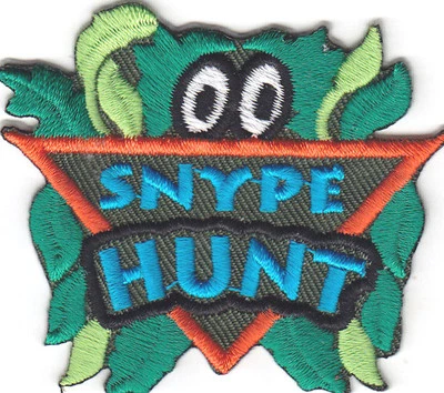 SNYPE HUNT Iron On Patch Game Outdoors Hobby Camping - Image 1 of 2