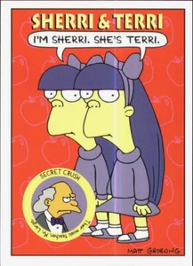 1994 SKYBOX THE SIMPSONS SHERRI AND TERRI #S12 BONGO TRADING CARD - Picture 1 of 5