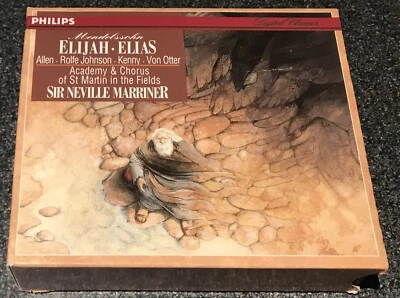 MENDELSSOHN-ELIJAH ELIAS-PHILIPS 2xCD 1992-MARRINER/ANNE SOFIE VON OTTER  M/M/NM - Image 1 of 4